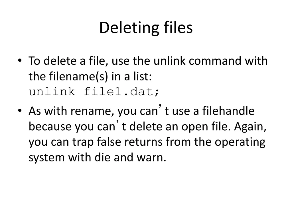 deleting files