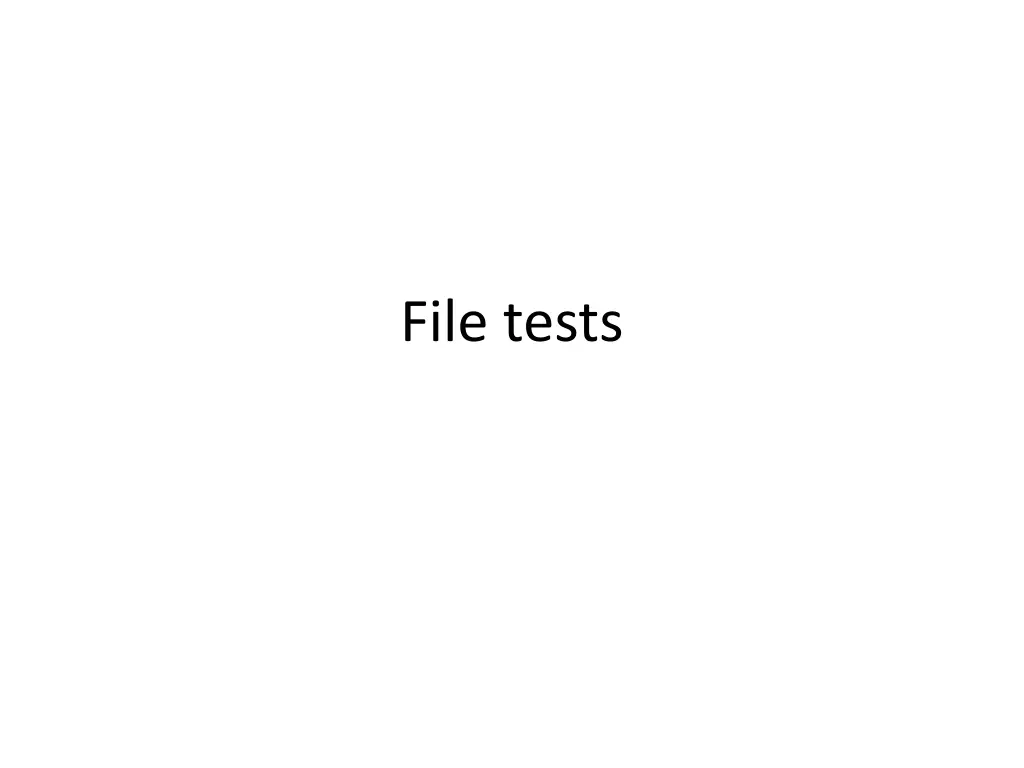 file tests