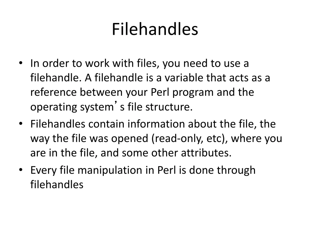 filehandles