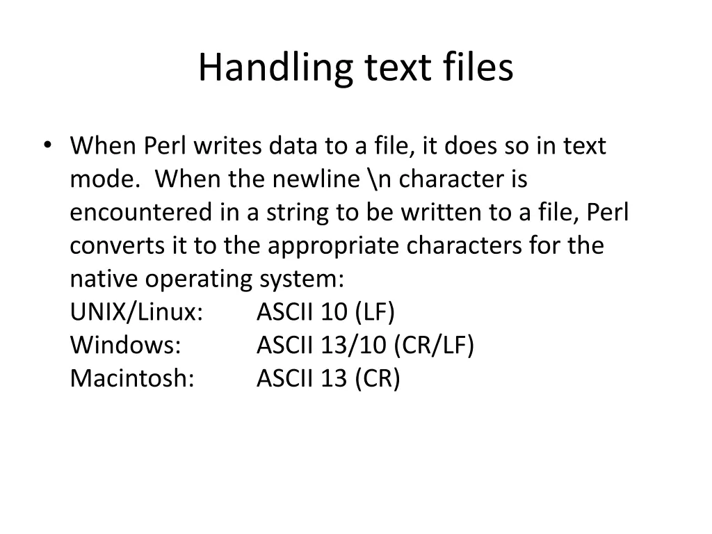 handling text files