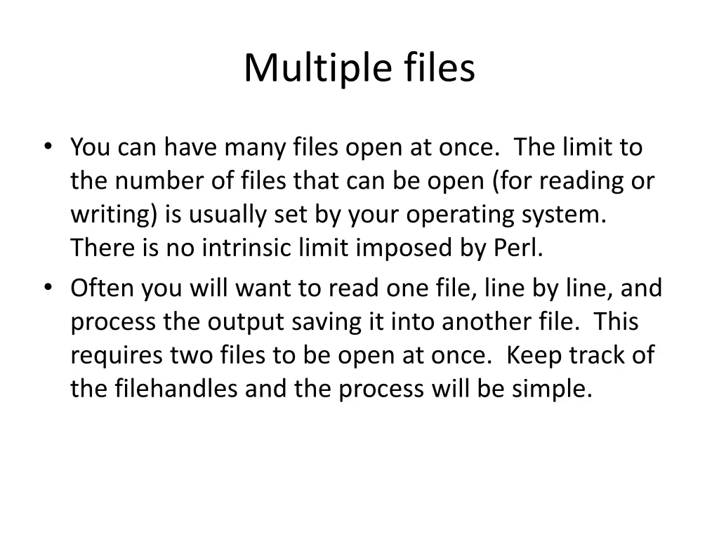 multiple files