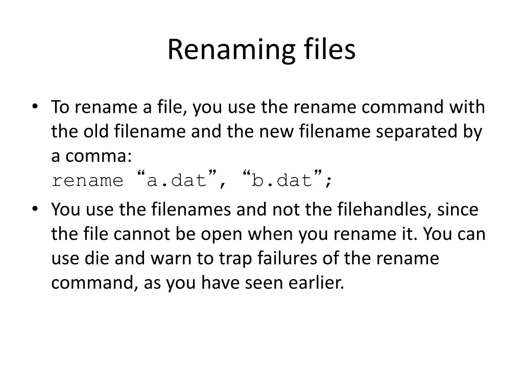 renaming files