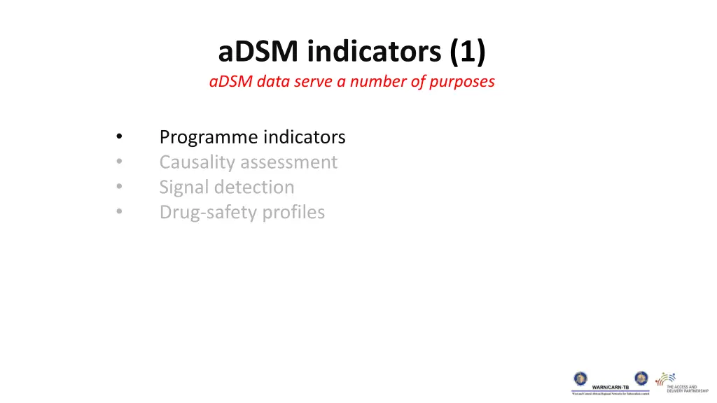 adsm indicators 1 adsm data serve a number