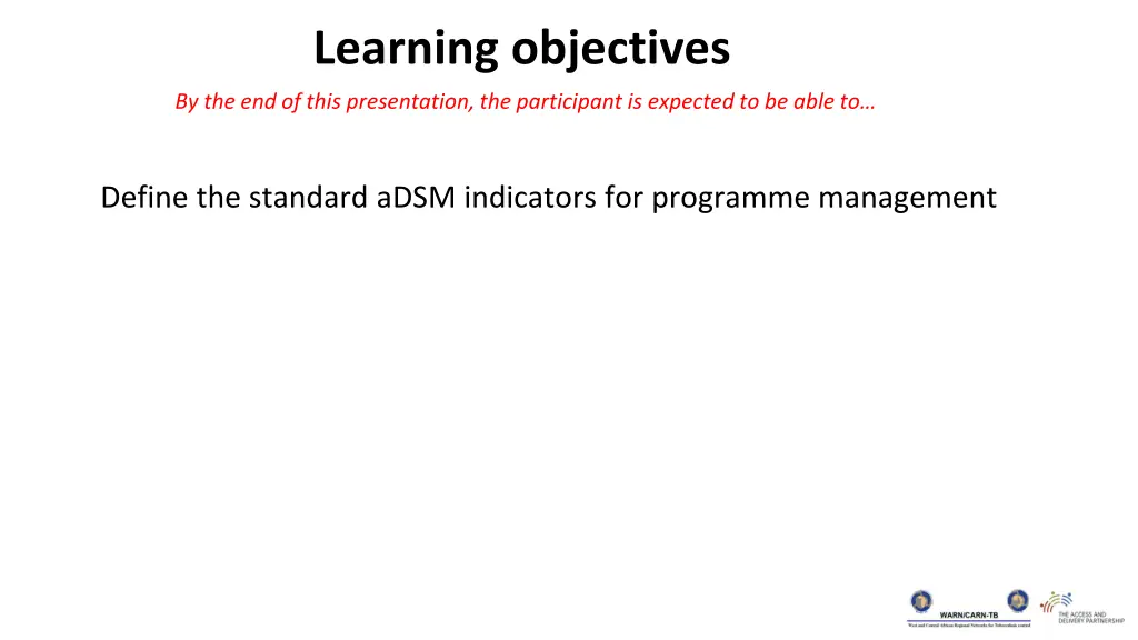 learning objectives