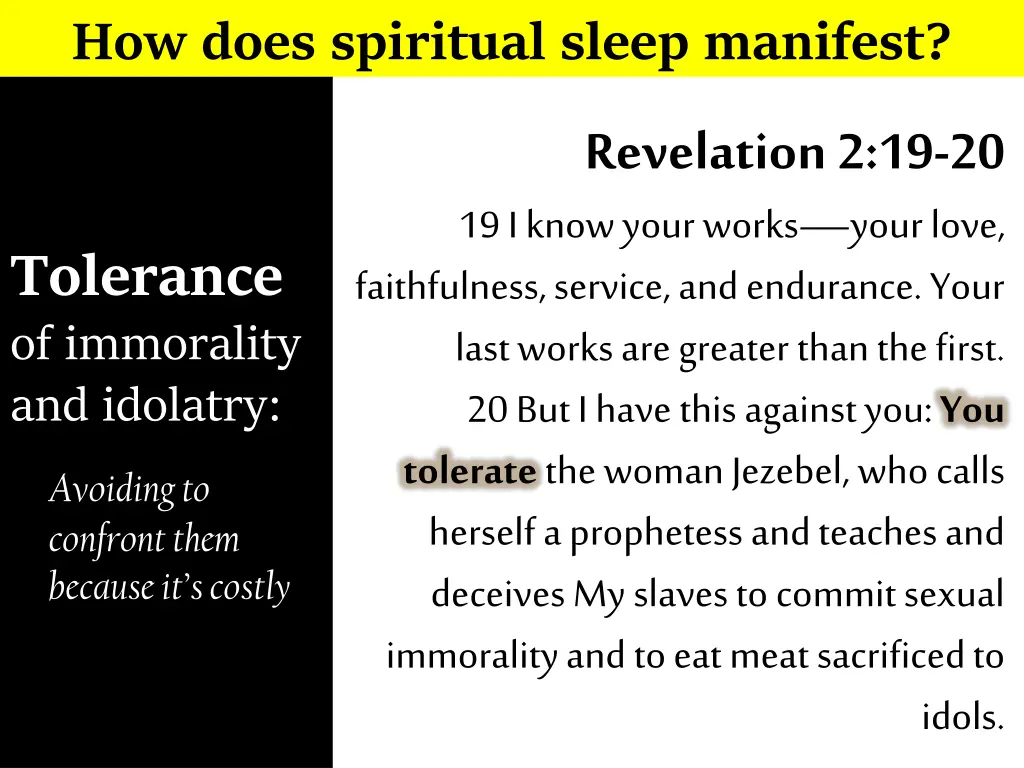 how does spiritual sleep manifest 2