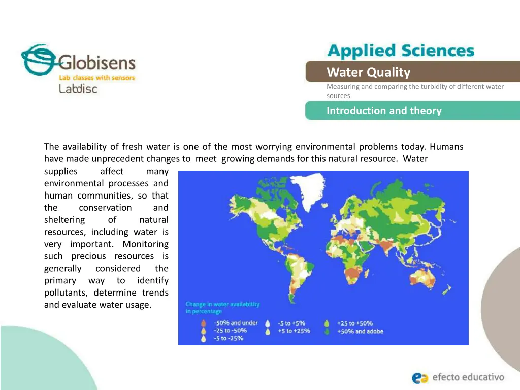 water quality measuring and comparing 1