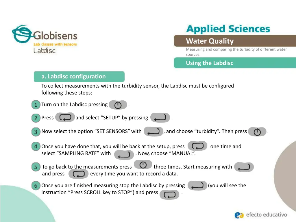 water quality measuring and comparing 7