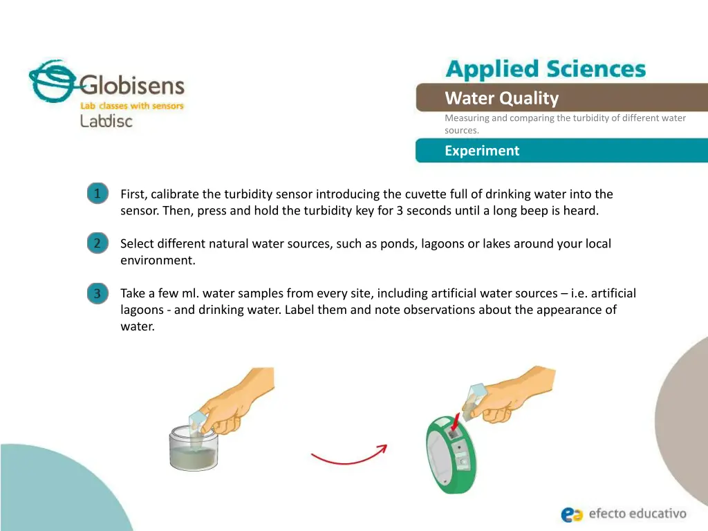 water quality measuring and comparing 8