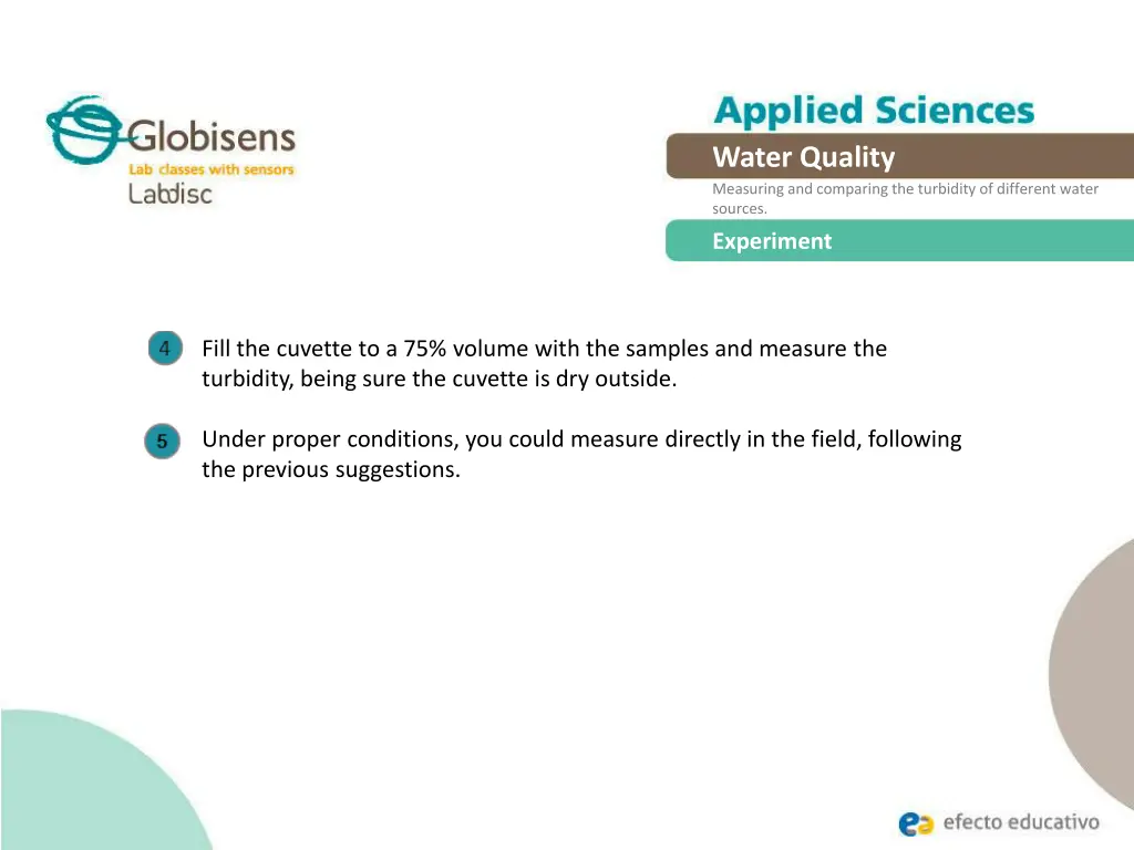 water quality measuring and comparing 9