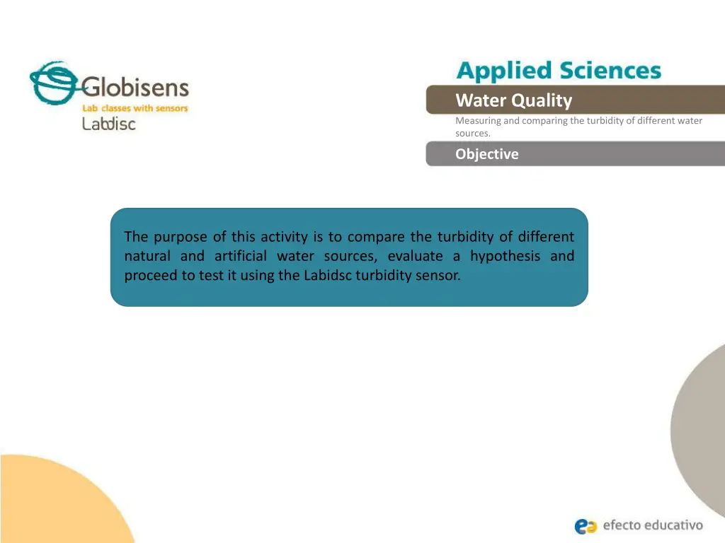 water quality measuring and comparing