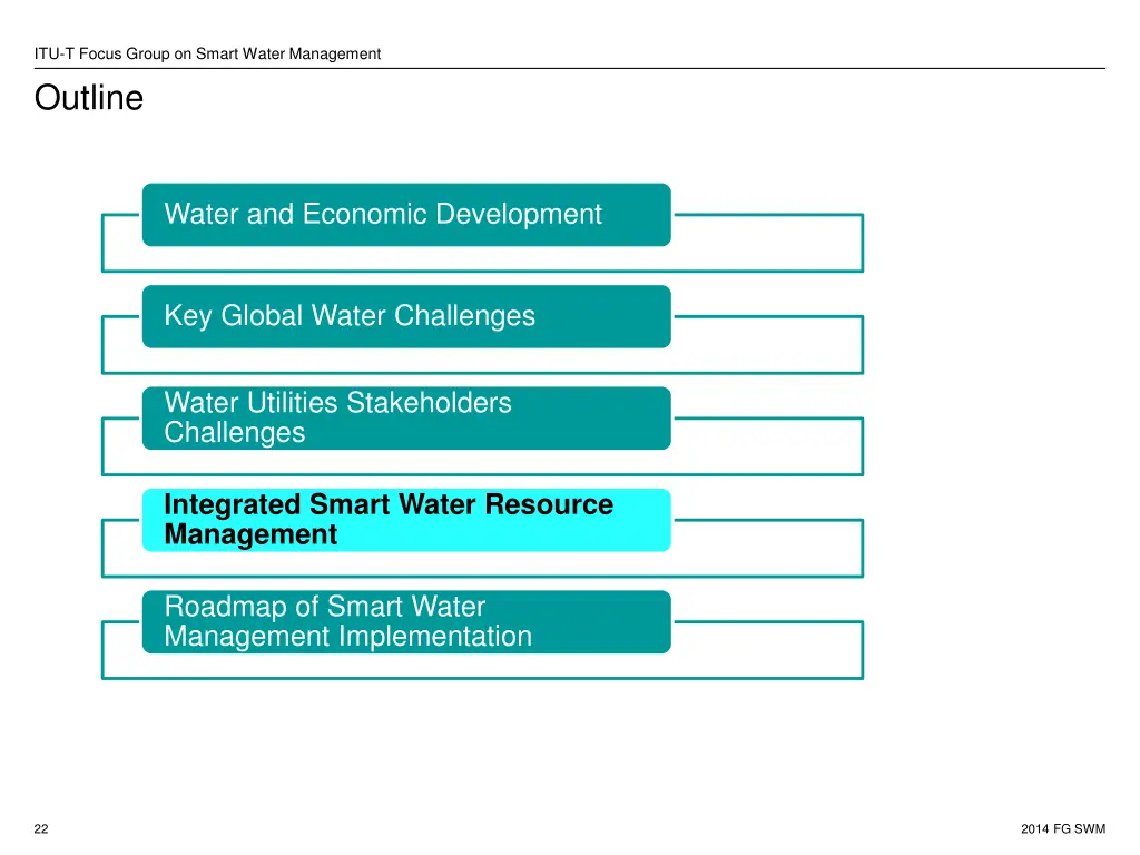 itu t focus group on smart water management 17