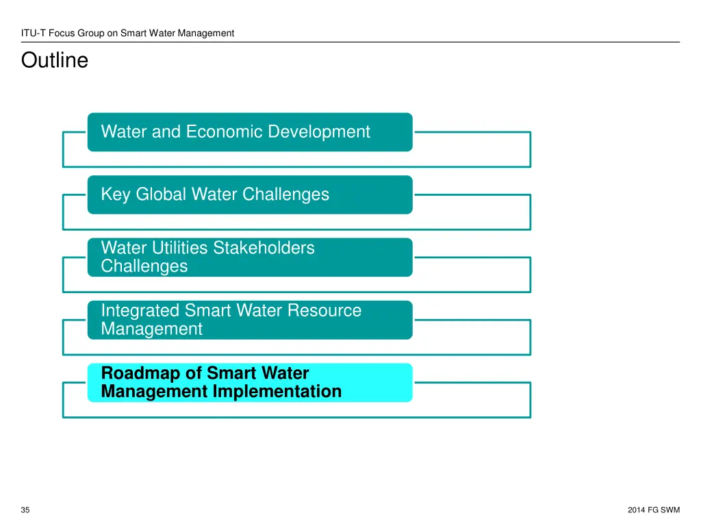 itu t focus group on smart water management 26