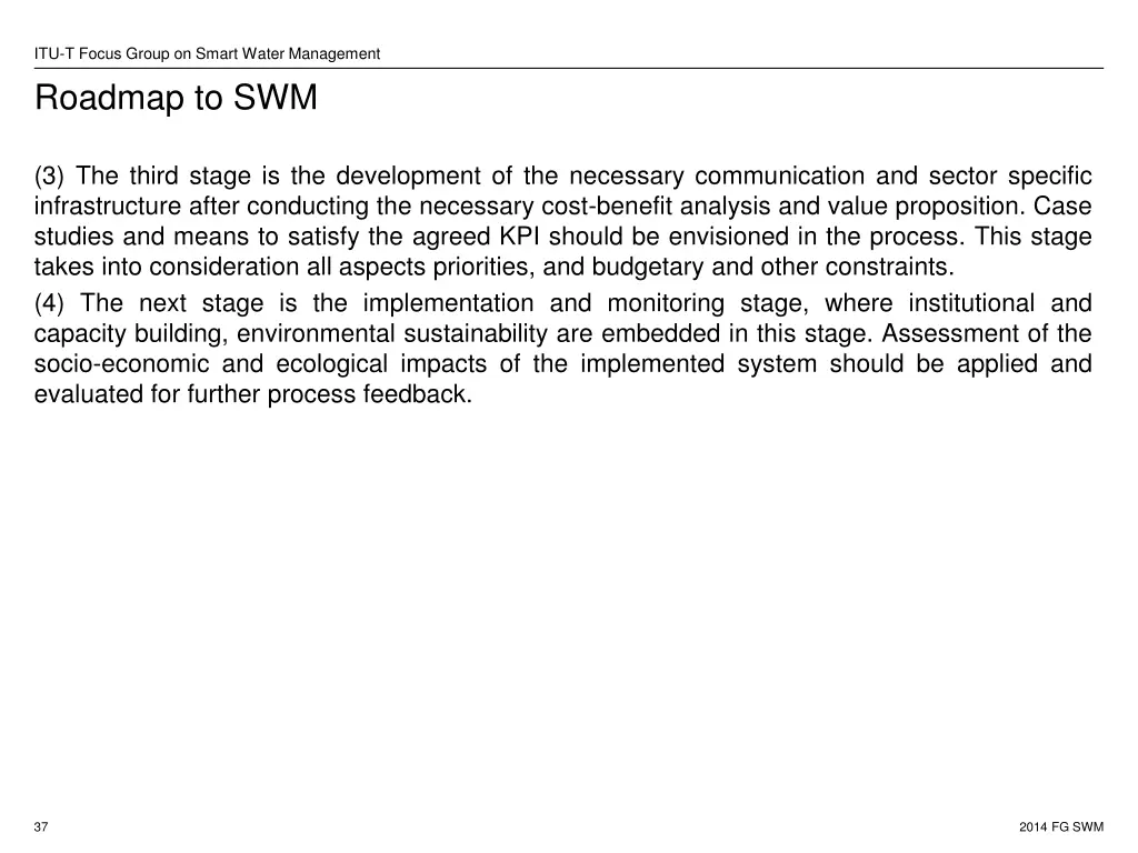 itu t focus group on smart water management 28