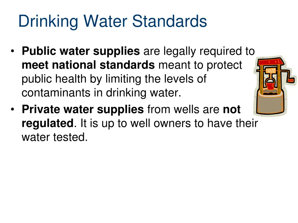 drinking water standards