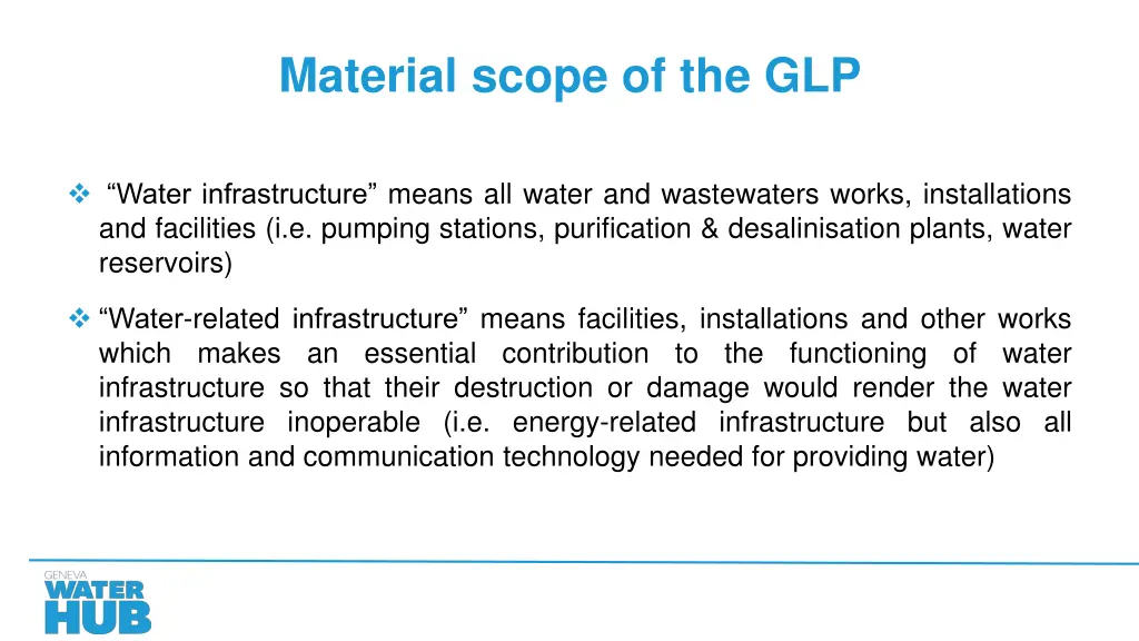 material scope of the glp