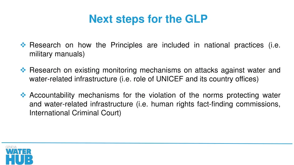 next steps for the glp