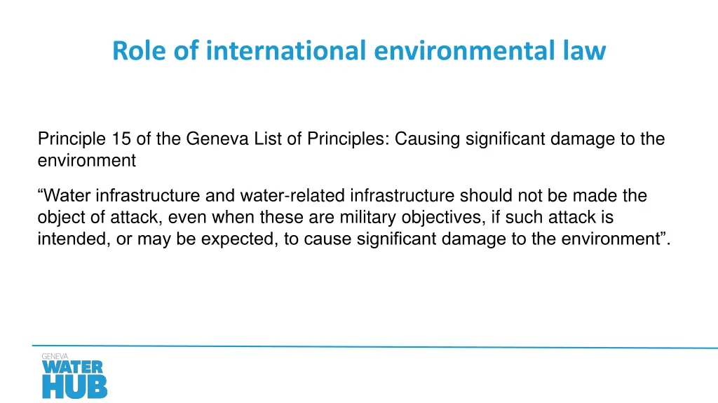 role of international environmental law