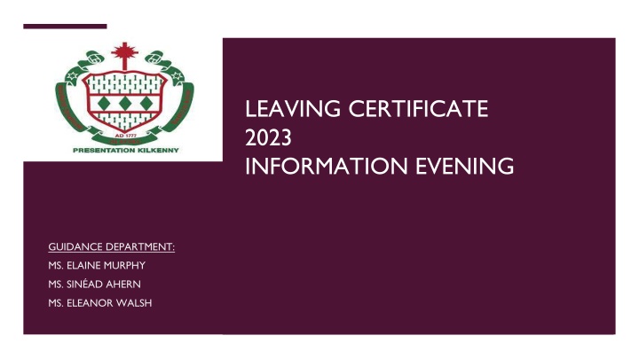 leaving certificate 2023 information evening