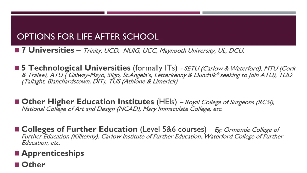 options for life after school 7 universities