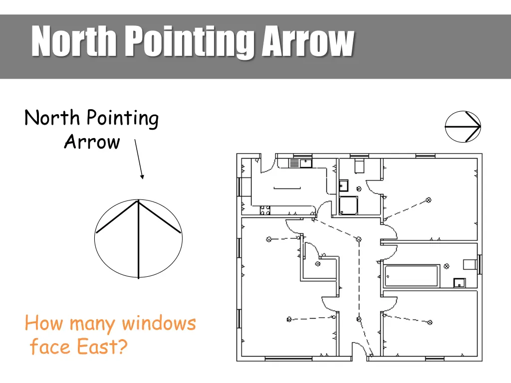 north pointing arrow