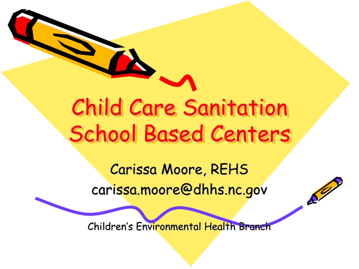 child care sanitation school based centers