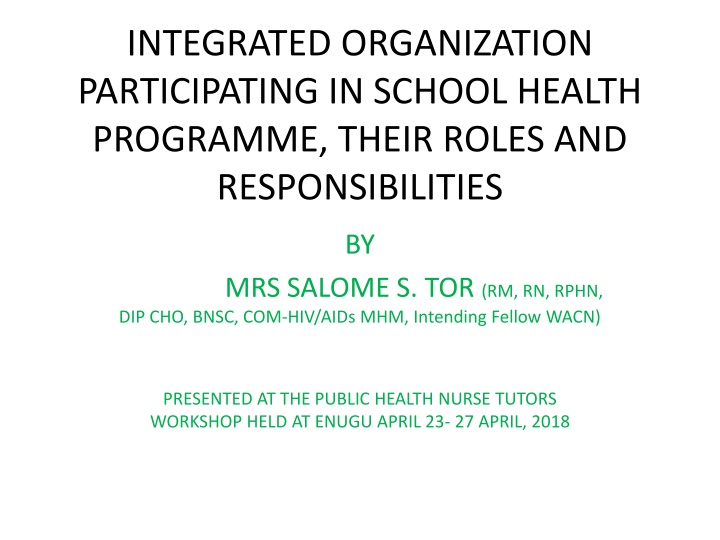 integrated organization participating in school