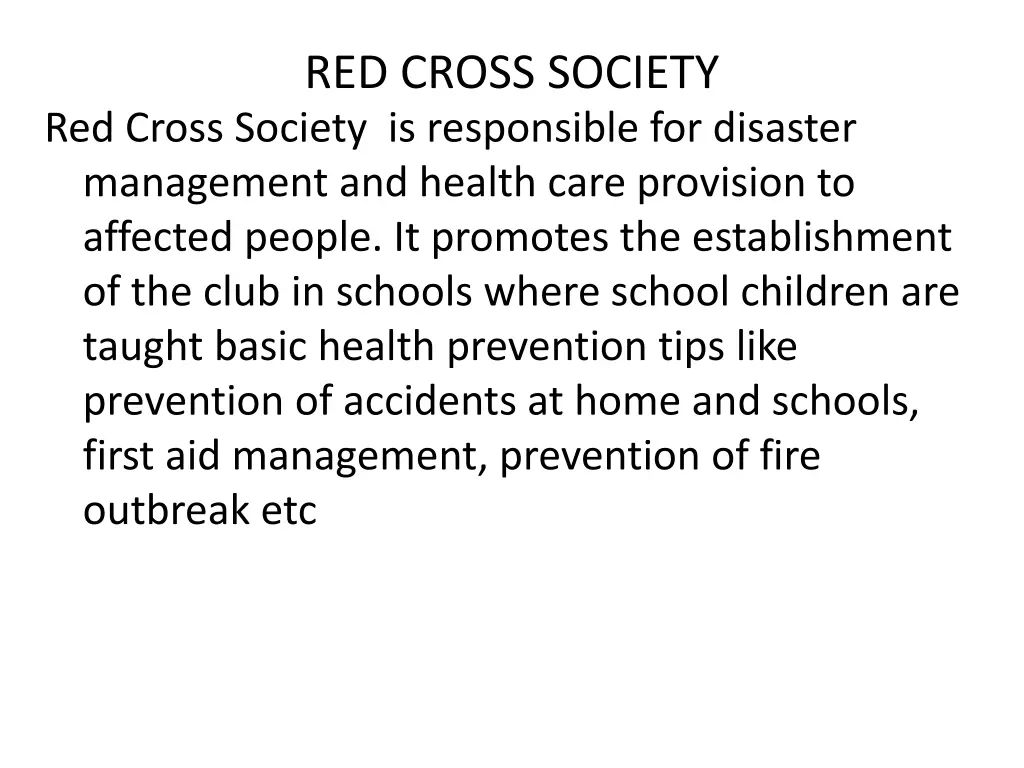 red cross society