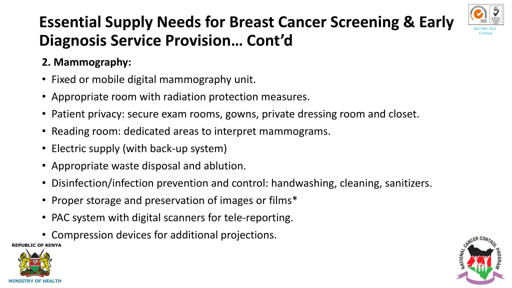 essential supply needs for breast cancer 1