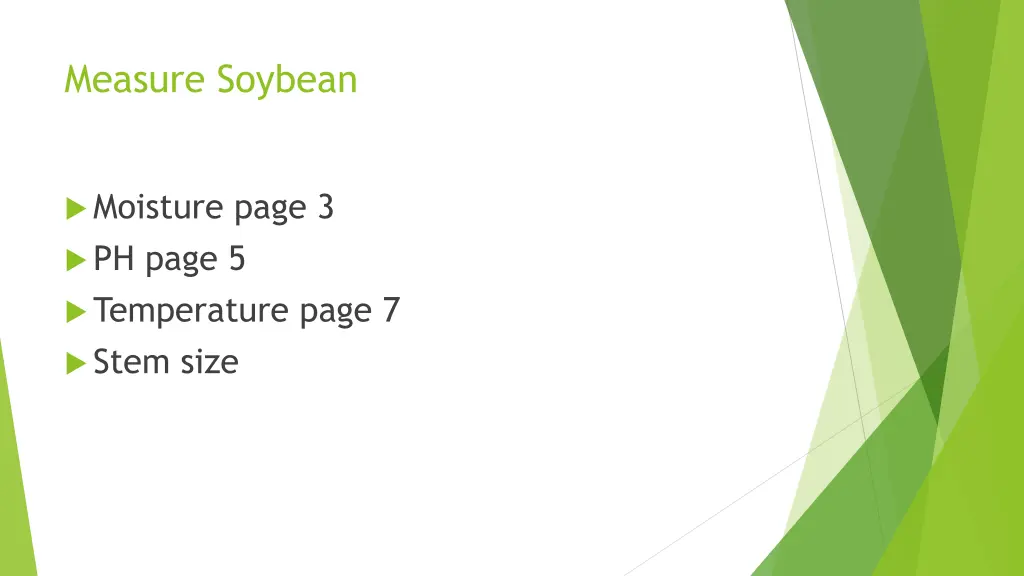 measure soybean