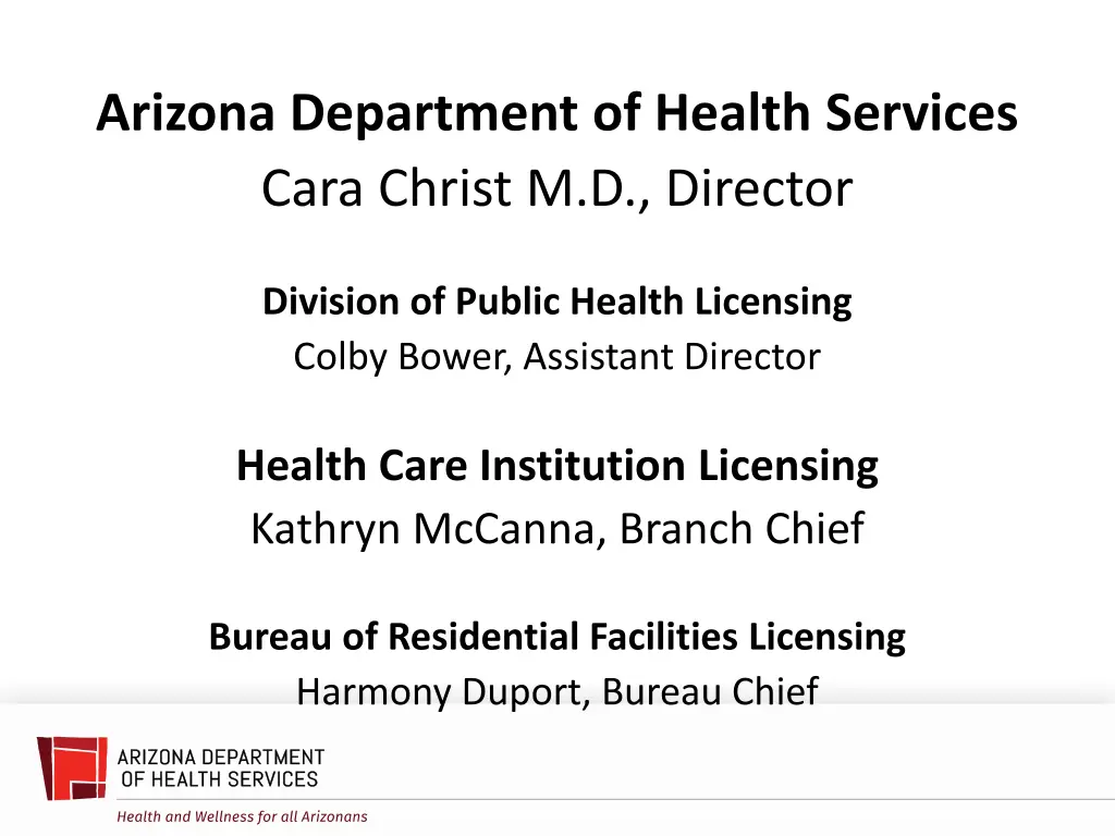 arizona department of health services cara christ