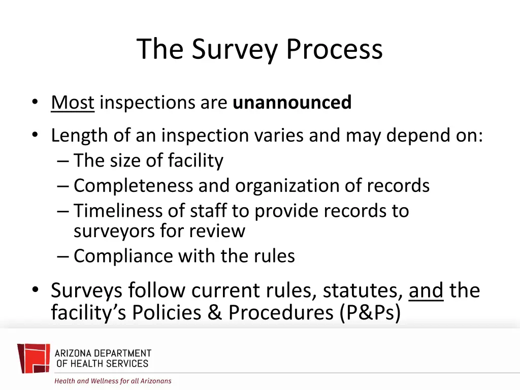 the survey process