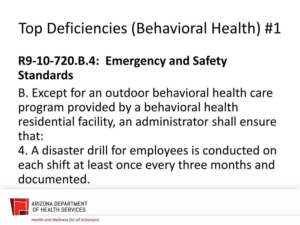 top deficiencies behavioral health 1