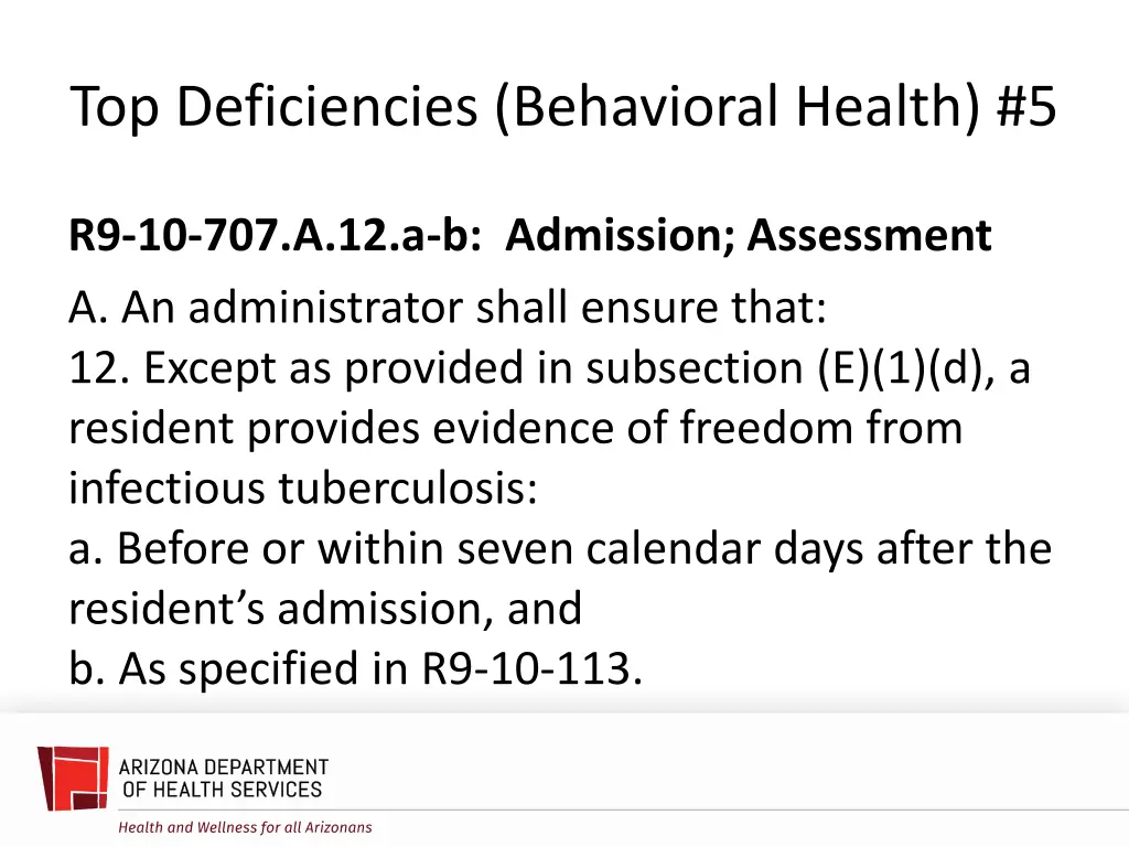 top deficiencies behavioral health 5