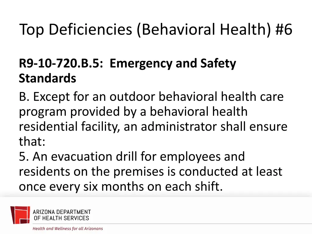 top deficiencies behavioral health 6