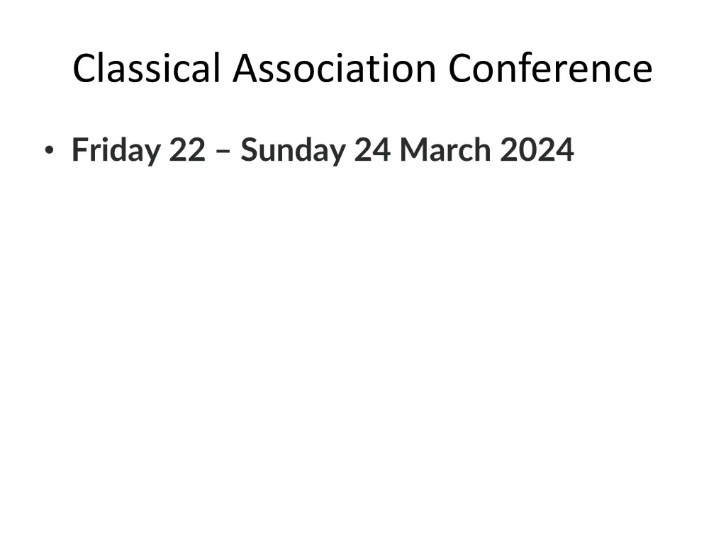 classical association conference