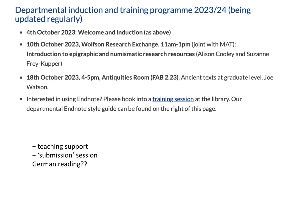 teaching support submission session german reading