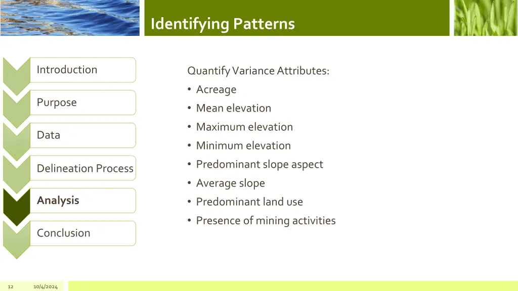 identifying patterns