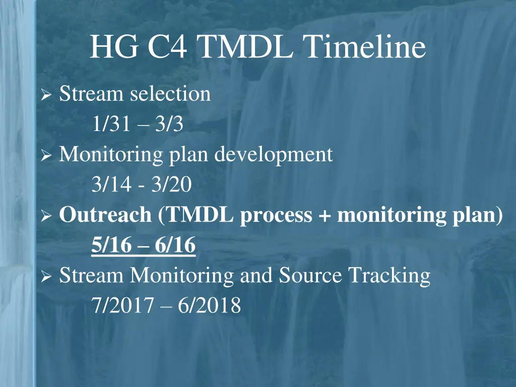 hg c4 tmdl timeline