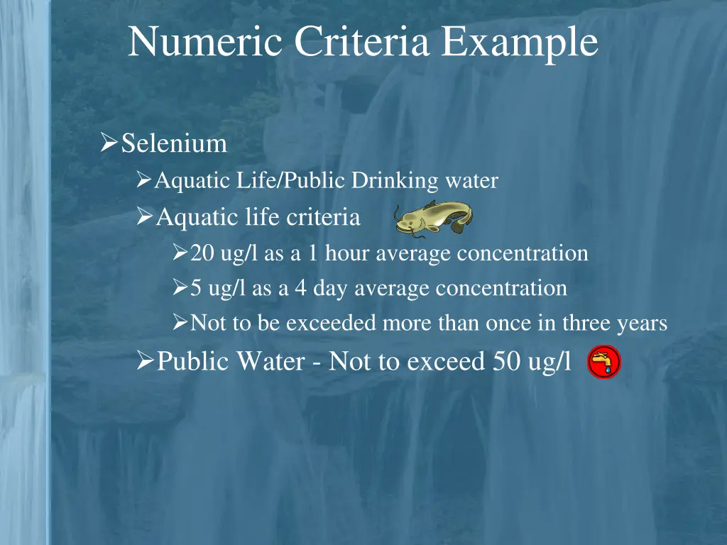 numeric criteria example