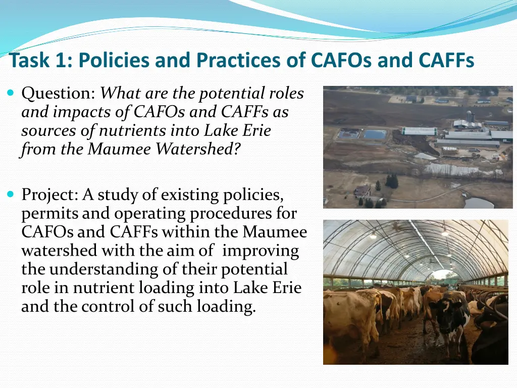 task 1 policies and practices of cafos and caffs