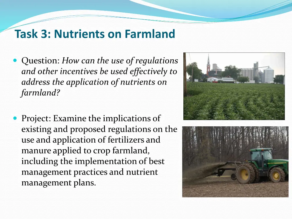 task 3 nutrients on farmland