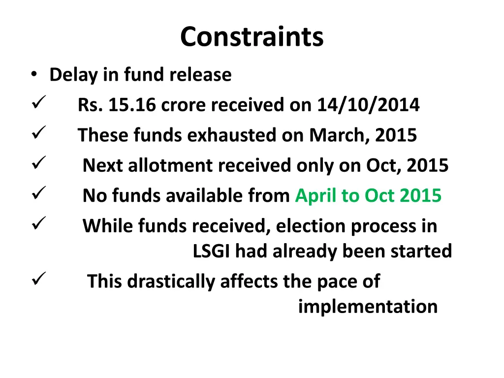 constraints