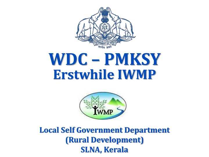 wdc pmksy erstwhile iwmp