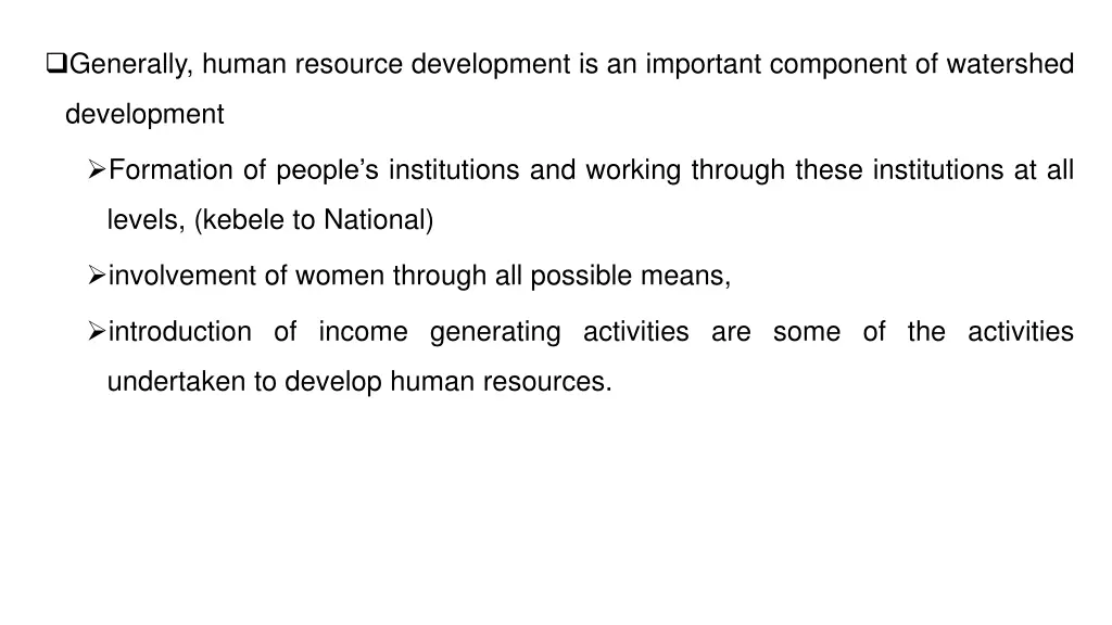 generally human resource development