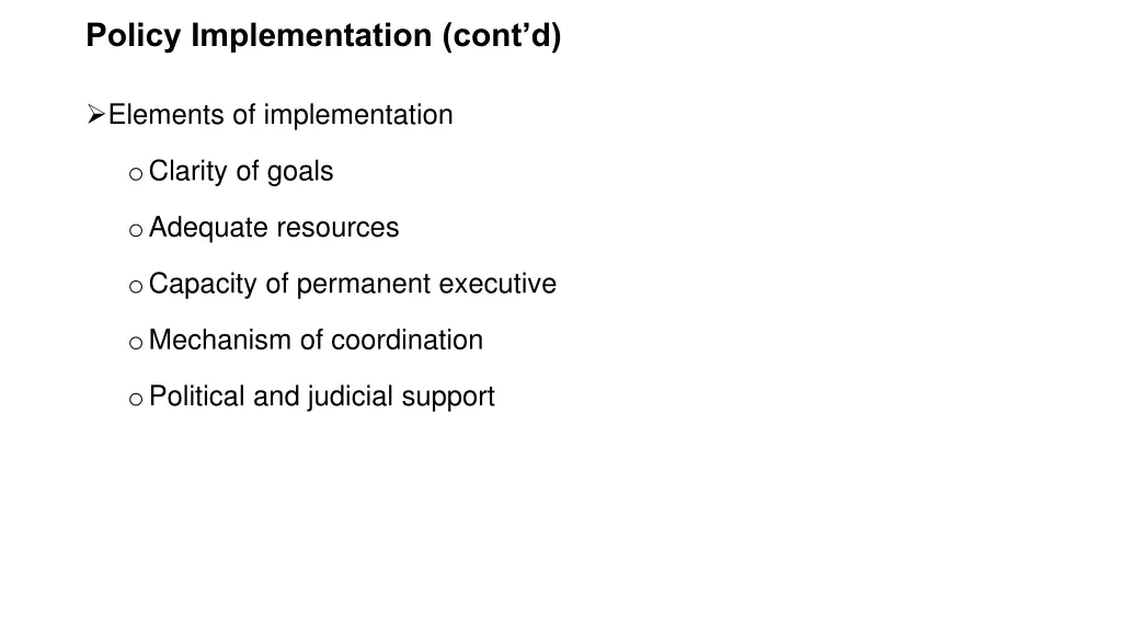 policy implementation cont d 1