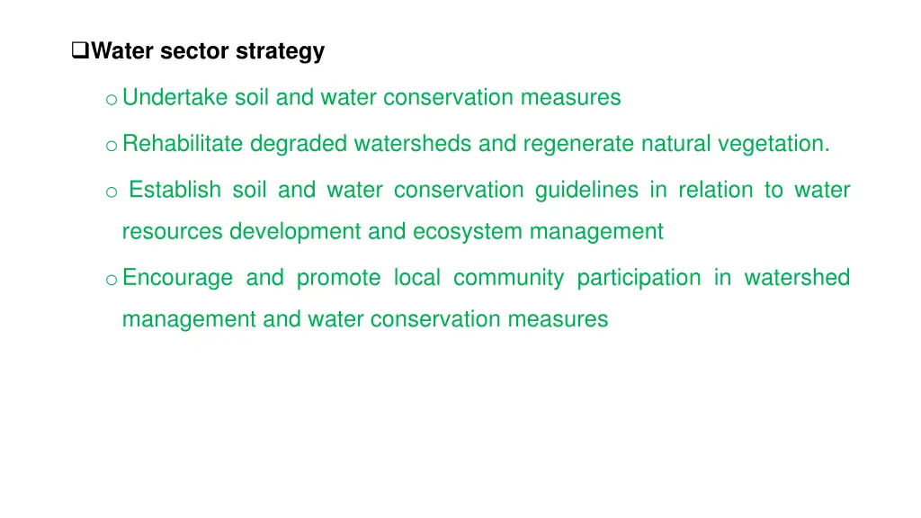 water sector strategy