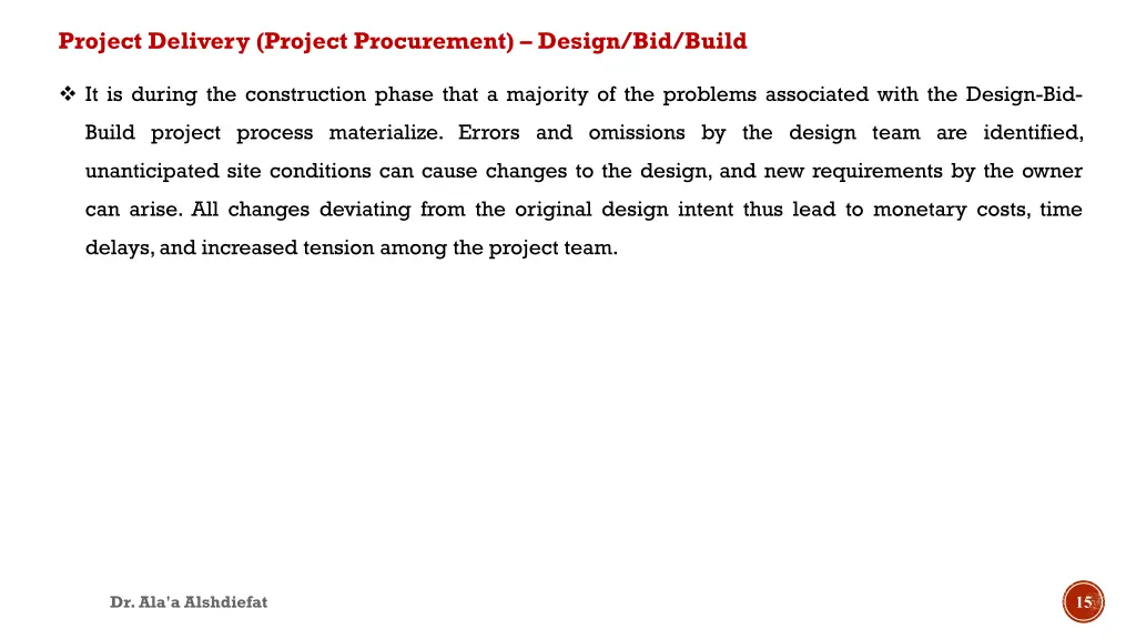 project delivery project procurement design 3