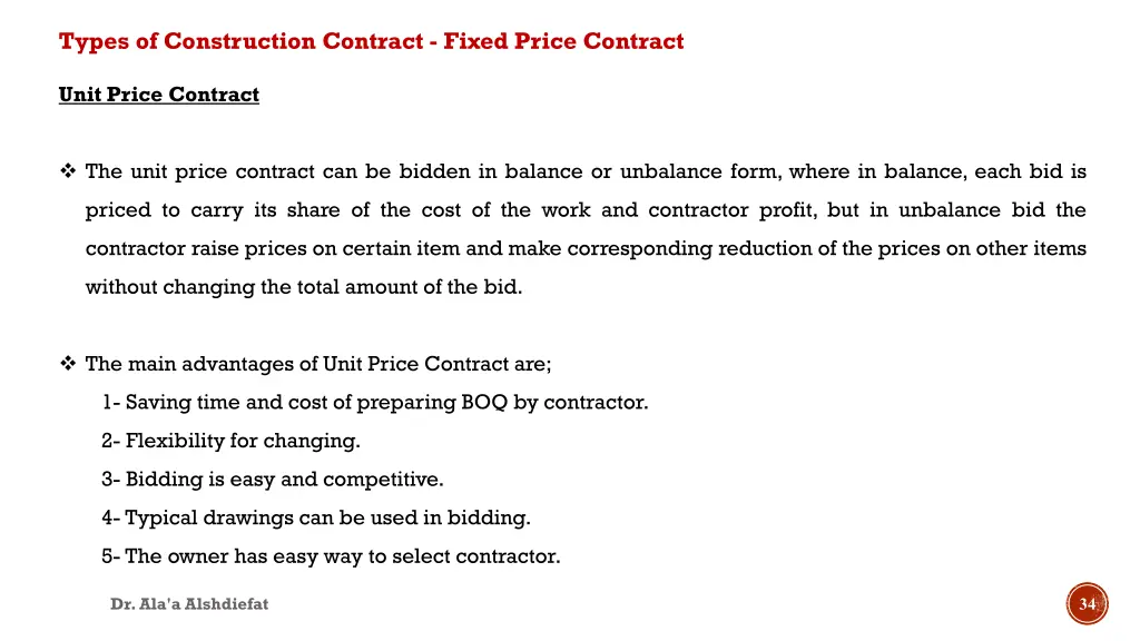 types of construction contract fixed price 5