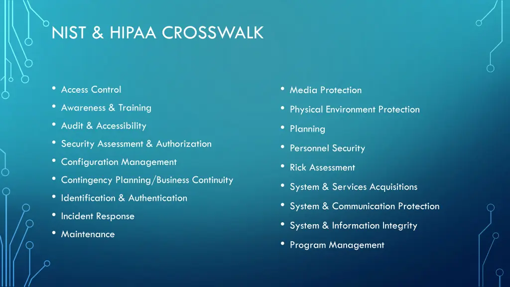 nist hipaa crosswalk