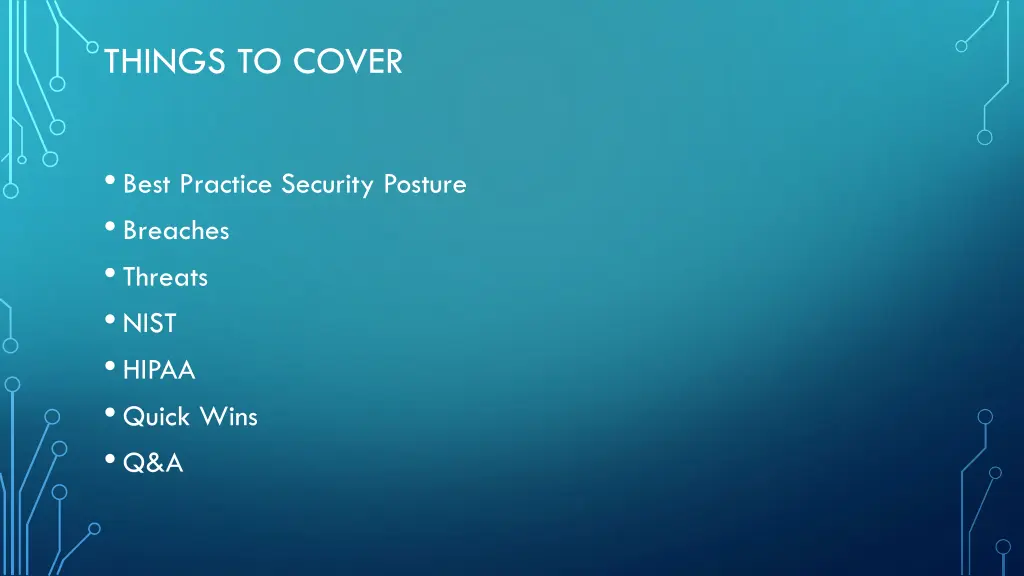 things to cover